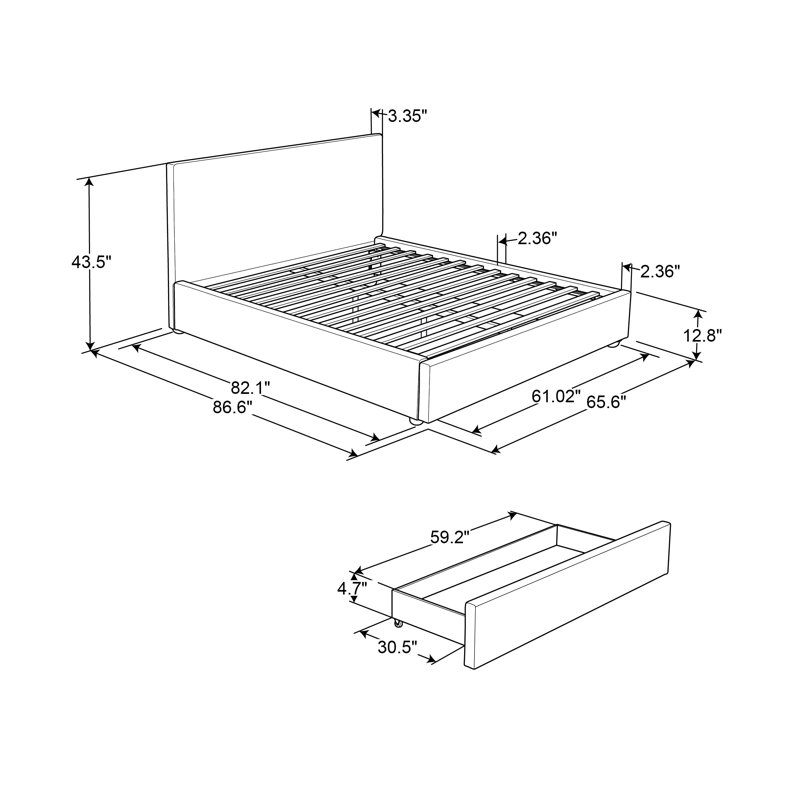 Barclay Upholstered Storage Bed & Reviews AllModern